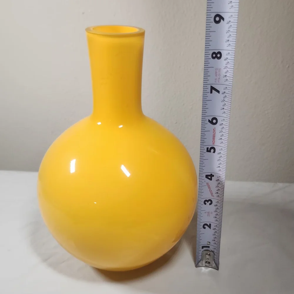 Modern Yellow Globe Ceramic Vase